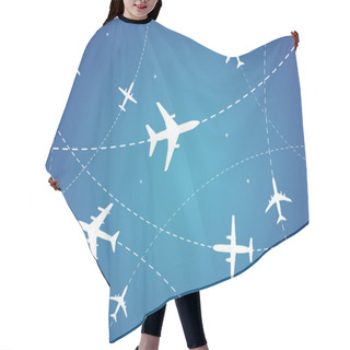 Personality  Airplane Routes Hair Cutting Cape