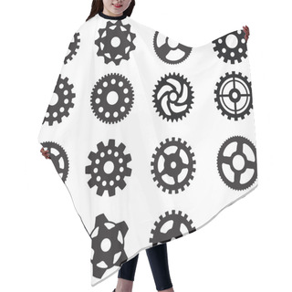 Personality  Tooth Wheels Hair Cutting Cape