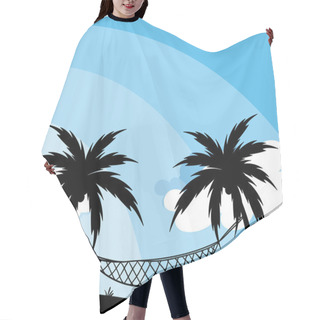 Personality  Silhouette Of Hammock Between Trees	 Hair Cutting Cape