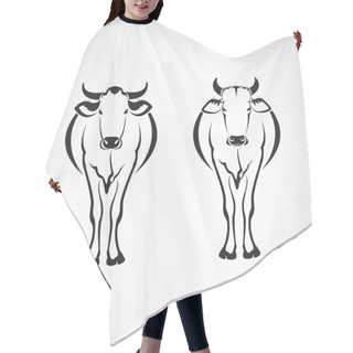 Personality  Vector Image Of An Two Cows On A White Background Hair Cutting Cape