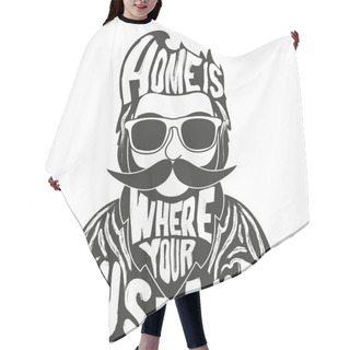 Personality  Hipster Greeting Or Postal Card Hair Cutting Cape