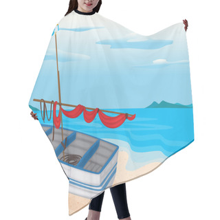 Personality  Sea Beach And Boat Hair Cutting Cape
