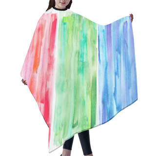 Personality  Abstract Painting With Red, Green And Blue Paint Strokes On White  Hair Cutting Cape