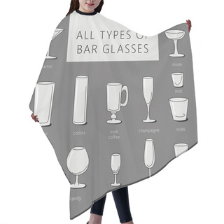 Personality  Bar Glasses Vector Hair Cutting Cape