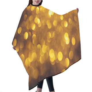 Personality  Abstract Background With Blurred Golden Glowing Decor Hair Cutting Cape
