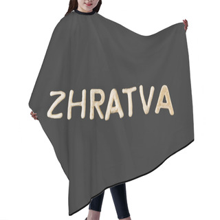 Personality  Word Zhratva Made From Dough Hair Cutting Cape