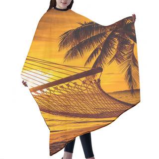 Personality  Palm Tree With Hammock Hair Cutting Cape