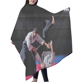 Personality  Fight Between Two Martial Arts Fighters Hair Cutting Cape