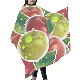 Personality  Seamless Apple Background. Vector Hair Cutting Cape