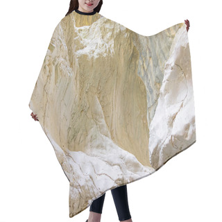 Personality  The Surface Of The Rock Close Up, Texture With Streaks, Light Beige Stone With Dark Streaks, Smooth Transitions And Wavy Shapes Hair Cutting Cape