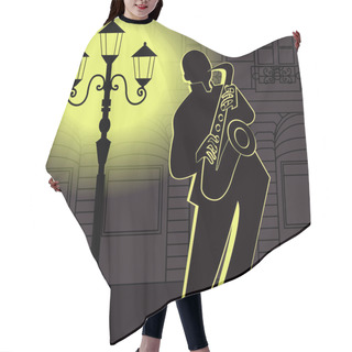 Personality  Jazz Music Players With Trumpet, Saxophone Hair Cutting Cape