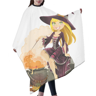 Personality  Beautiful Witch In The Boiler With A Potion Hair Cutting Cape