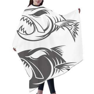 Personality  Fish Skeleton Hair Cutting Cape