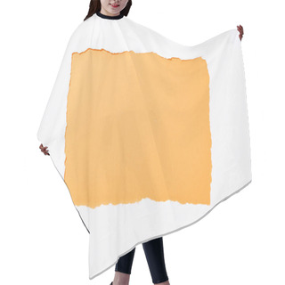 Personality  Orange Colorful Background In White Torn Paper Hole Hair Cutting Cape