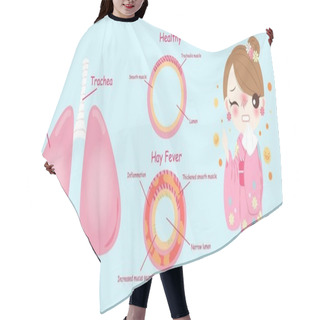 Personality  Woman With Hay Fever Problem Hair Cutting Cape