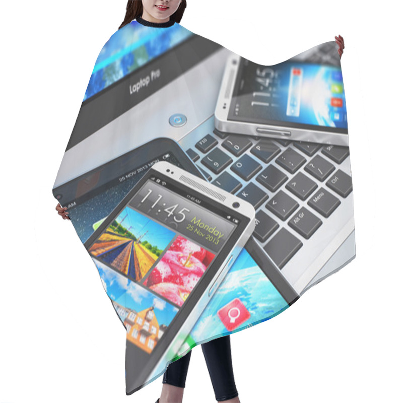 Personality  Modern Mobile Devices Hair Cutting Cape