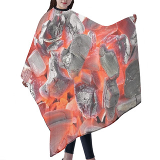 Personality  Glowing Hot Charcoal Background Texture Hair Cutting Cape