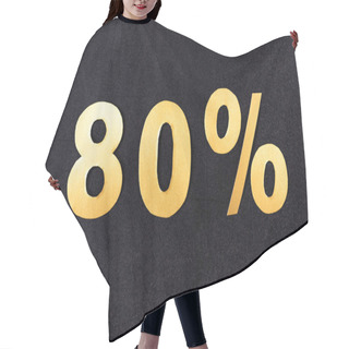Personality  Top View Of 80 Percent Signs On Black Background Hair Cutting Cape