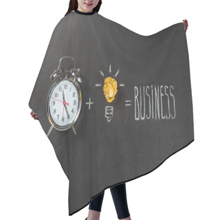 Personality  Light Bulb Symbol And Alarm Clock Hair Cutting Cape
