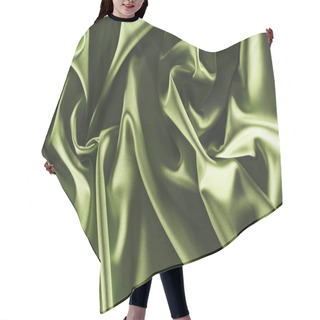 Personality  Close Up View Of Elegant Green Silk Cloth As Backdrop Hair Cutting Cape
