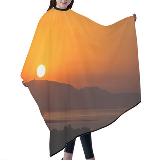 Personality  Golden Sunrise Over Port Of Marbella Hair Cutting Cape