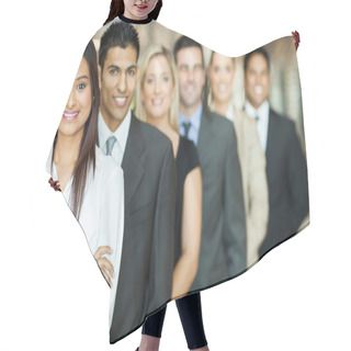 Personality  Group Of Business Team Hair Cutting Cape