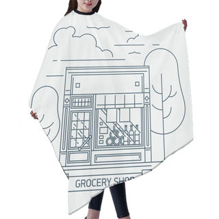 Personality  Shop Grocery Mini Market Hair Cutting Cape