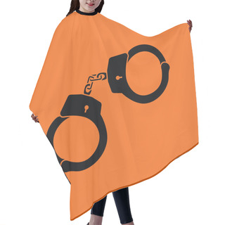 Personality  Police Handcuff Icon Hair Cutting Cape