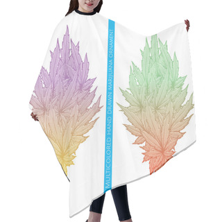 Personality  Abstract Ornament Of Cannabis Multicolored Hair Cutting Cape