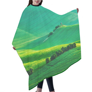 Personality  Moravian Rolling Landscape With Hunting Tower Shack Hair Cutting Cape