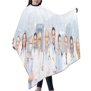 Personality  Team Or Group Of Doctors And Nurses Hair Cutting Cape