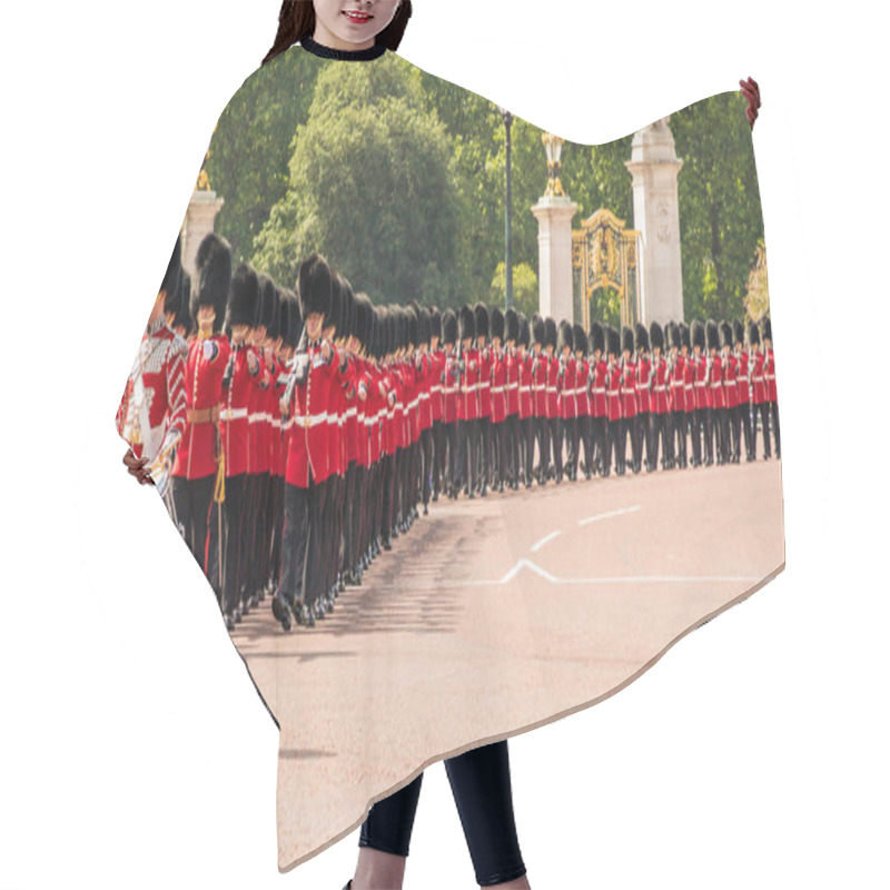 Personality  The Queens Birthday Trooping The Colour Hair Cutting Cape