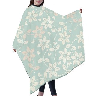Personality  Spring Floral Pattern With Butterflies Hair Cutting Cape