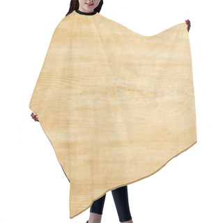 Personality  Top View Of Beige Wooden Empty Texture Hair Cutting Cape