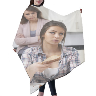 Personality  Mother Worried About Teenage Daughter's Diet Hair Cutting Cape