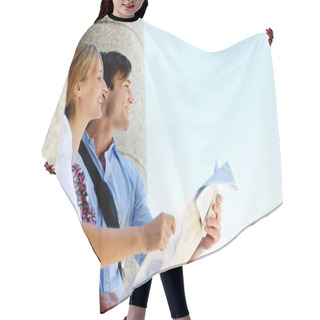 Personality  Happy Travel Couple Hair Cutting Cape
