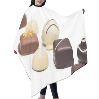 Personality  Assortment Of Chocolate Candies  Hair Cutting Cape