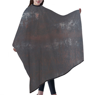 Personality  Top View Of Grungy Dark Metal Template For Background Hair Cutting Cape