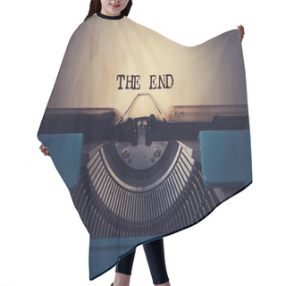 Personality  Retro Typewriter And Text The End Hair Cutting Cape