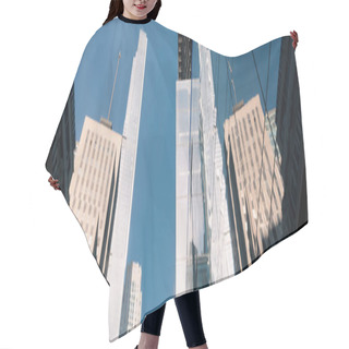 Personality  Low Angle View Of Central Park Tower With Blue Sky At Background In New York City, Banner  Hair Cutting Cape