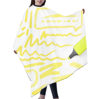 Personality  Colored Highlighter With Markings Hair Cutting Cape