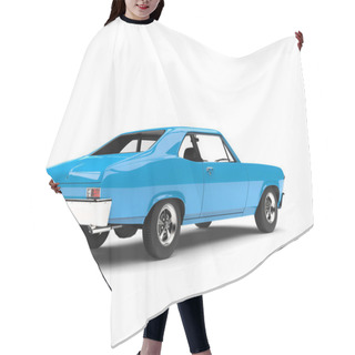 Personality  Sky Blue Old Vintage Muscle Car - Rear View Hair Cutting Cape