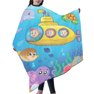 Personality  Submarine Theme Image 4 Hair Cutting Cape