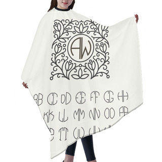 Personality  Set Of Monograms Letters Hair Cutting Cape