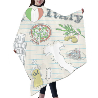 Personality  Italy Travel Grunge Card Hair Cutting Cape