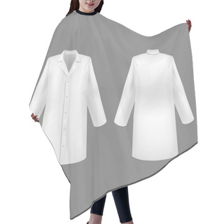 Personality  Realistic 3d Detailed White Medical Lab Coat Set. Vector Hair Cutting Cape