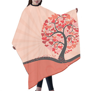 Personality  Valentine Tree Hair Cutting Cape