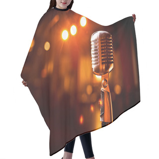 Personality  Retro Microphone On Stage Hair Cutting Cape