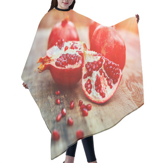 Personality  Pomegranates On A Dark Wooden Background Hair Cutting Cape