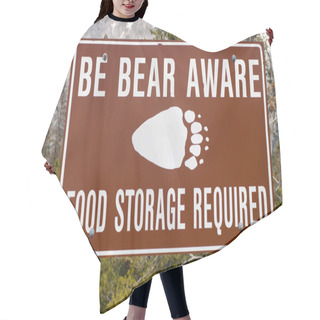 Personality  Bear Aware Sign Hair Cutting Cape